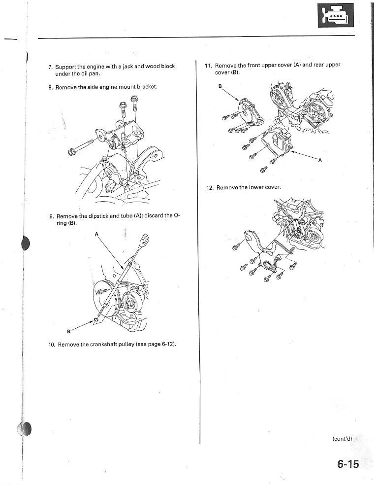 Replacing timing belt honda pilot